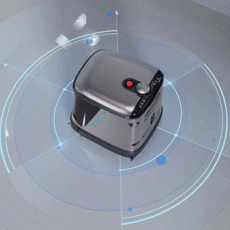 Commercial AI-Recognizing Robot Vacuum with Dual Mop Brushes for Restaurant Floor Cleaning