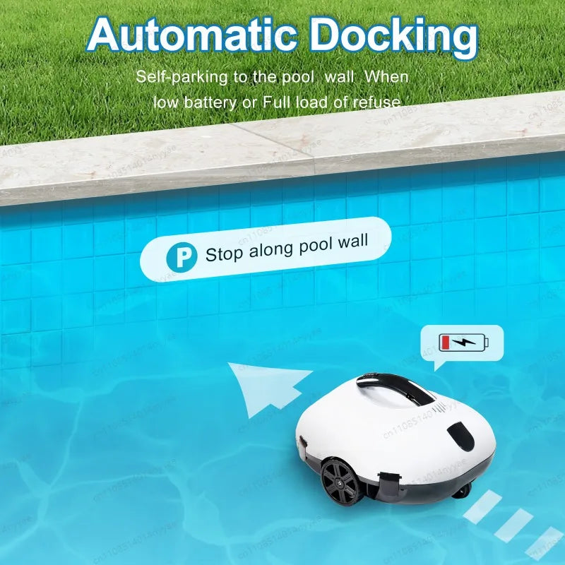 Self-Parking Cordless Pool Vacuum Cleaner Robot Pool Vacuum Cleaner Pool Vacuum Full Automatic Robotic Cleaner