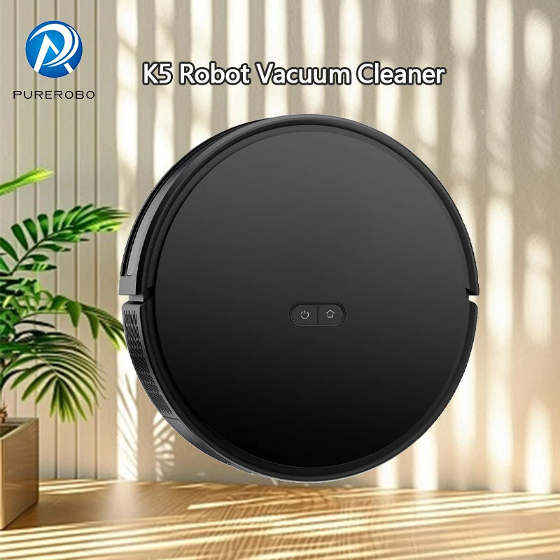 Purerobo K5 Robot Vacuum Cleaner 3-in-1 with 3KPa Suction Smart Gyro Navigation Automatic Sweep Mop for Home Cleaning Tuya App