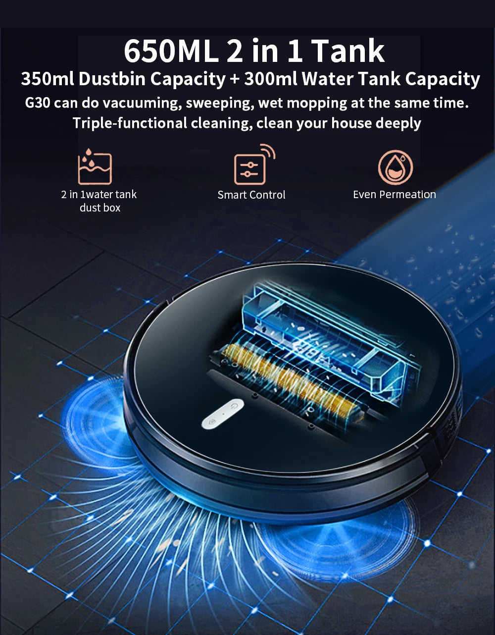 Self-Emptying Clean Robot Automatic Robotic Automatic Cleaner