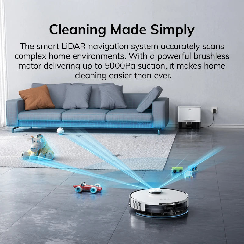 ILIFE A30 PRO 5000Pa Suction, Robot Vacuum and Mop Combo, Self emptying, 60 day capacity,  App/remote , 180 minute running time