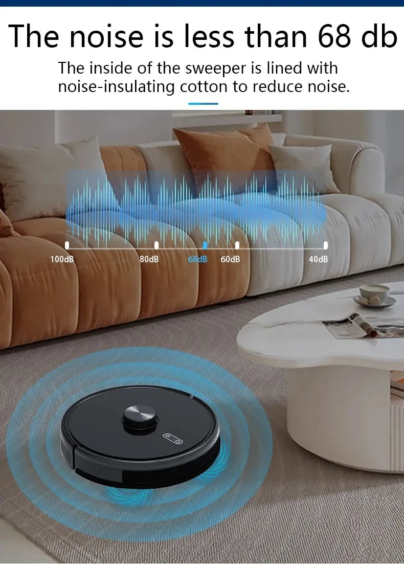 Light Robot Vacuum Cleaner, Pet Hair Carpet Mop, Self Emptying Vacuum&mop Robot With Advanced Laser Mapping