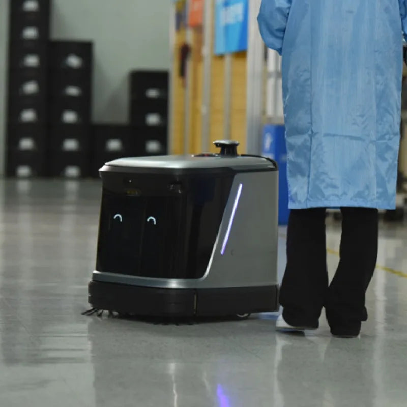 Commercial AI-Recognizing Robot Vacuum with Dual Mop Brushes for Restaurant Floor Cleaning